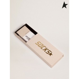 Golden Goose calzini Bianchi con crystal star sul retro bianco