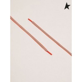 Golden Goose neon arancione riflettente lacci con stelle arancio